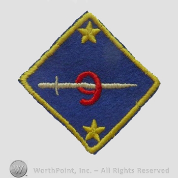 WWI Army Patch : 9th Division Patch.