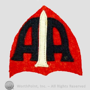 WWI Army Patch : Anti Aircraft Artillery Shoulder.