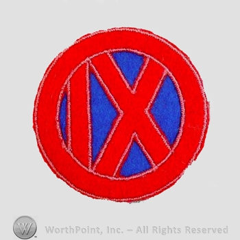 WWI Army Patch : IX Corps Patch.