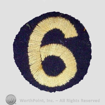 WWI Army Patch : 6th Corps Patch.
