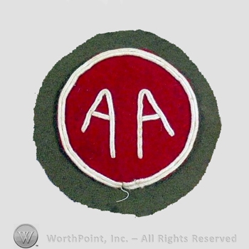 WWI Army Patch : 82nd Division Artillery Variant Patch.
