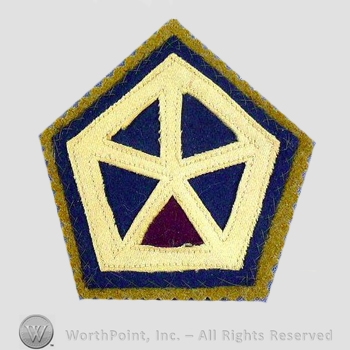 WWI Army Patch : V Corps Artillery Patch.
