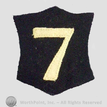 WWI Army Patch : 7th Corps Patch.