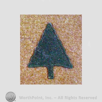 WWI Army Patch : 91st Division Patch With Original French Price Tag.
