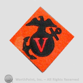 WWI Army Patch : 5th Marine Brigade Patch.