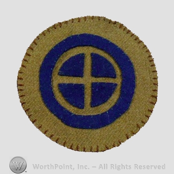 WWI Army Patch : 35th Division Headquarters Patch.