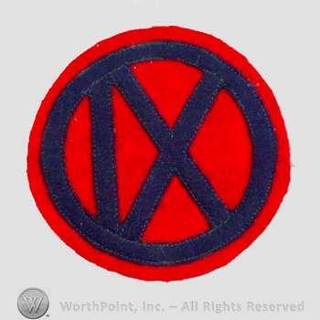 WWI Army Patch : IX Corps Patch.