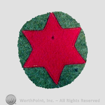 WWI Army Patch : 6th Division Shoulder Patch.
