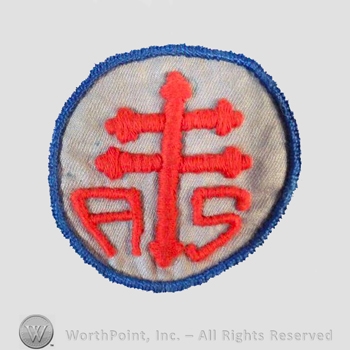 WWI Army Patch : Advance Sector Shoulder Patch.
