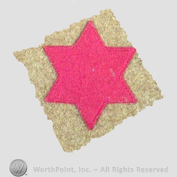 WWI Army Patch : 6th Division Shoulder Patch.