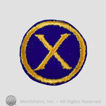 WWI Army Patch : 10th Division Patch.