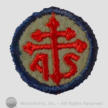 WWI Army Patch : Advance Sector Service of Supply Hat Patch.