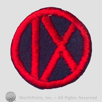 WWI Army Patch : IX Corps Patch.