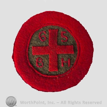 WWI Army Patch : 65th Base Hospital Patch.