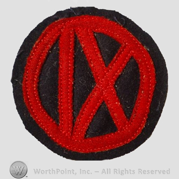 WWI Army Patch : 9th Corps Patch.