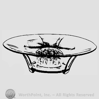 Glass pattern: 2441; footed bowl.