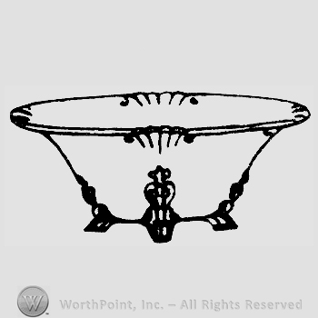 Glass pattern: 2470; footed bowl.