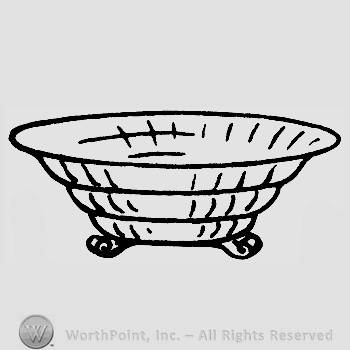 Glass pattern: 2455; footed bowl.