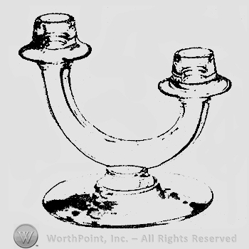 Glass pattern: 6023; candlestick.