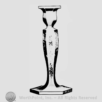 Glass pattern: 1485; candlestick.