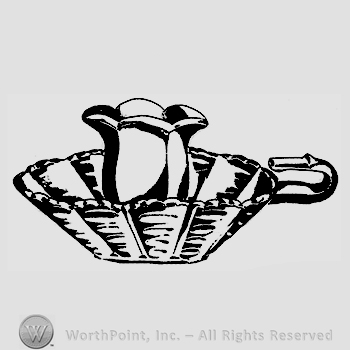 Glass pattern: 140; saucer candle..