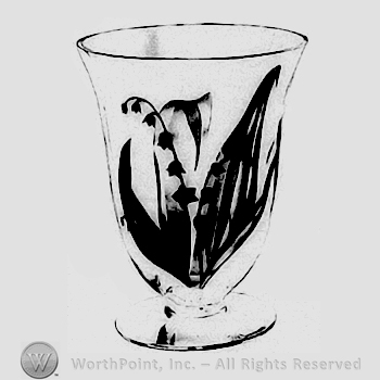 Glass pattern: Lily of the valley; vase.