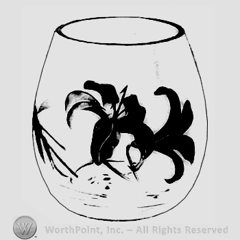 Glass pattern: Tiger lily; vase.