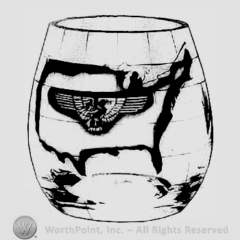 Glass pattern: U.S.A Map; vase.