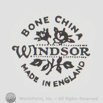 a flower with "bone china windsor made in england"
