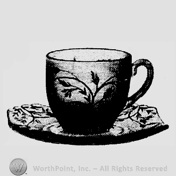 Glass pattern: Tapestry; cup and plate.