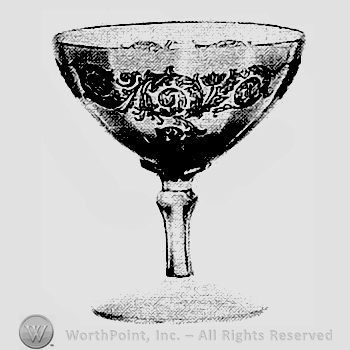 Glass pattern: Acanthus; goblet.