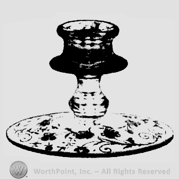 Glass pattern: Buttercup; candlestick.