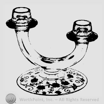 Glass pattern: Buttercup; candlestick.