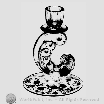 Glass pattern: Buttercup; candlestick.