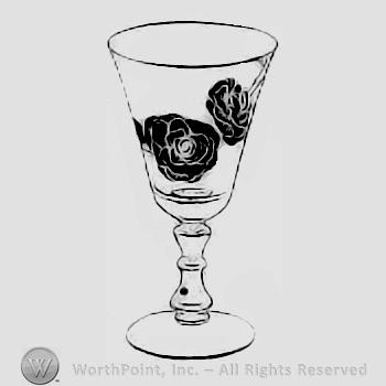 Glass pattern: Camellia; goblet.
