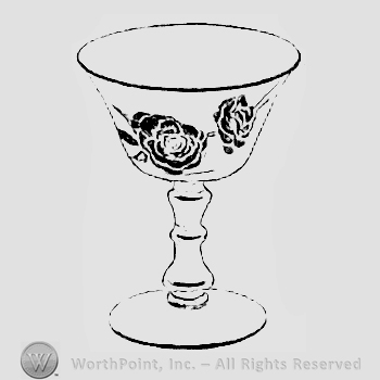 Glass pattern: Camellia; sherbet.