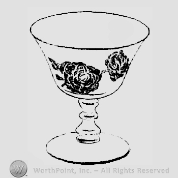 Glass pattern: Camellia; sherbet.