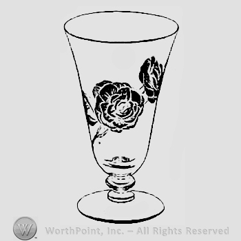 Glass pattern: Camellia; footed ice tea.