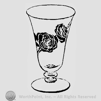 Glass pattern: Camellia; footed juice.
