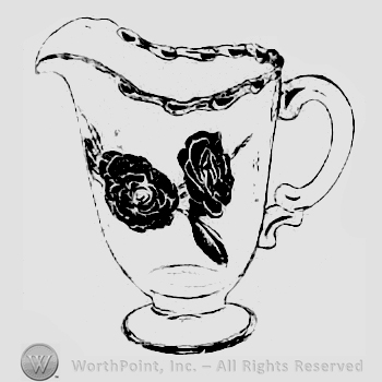 Glass pattern: Camellia; pitcher.