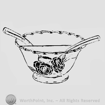 Glass pattern: Camellia; bowl set.