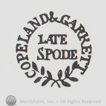 round logo with "copeland & garrett late spode"
