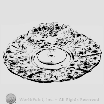 Glass pattern: Chintz; cheese and cracker.