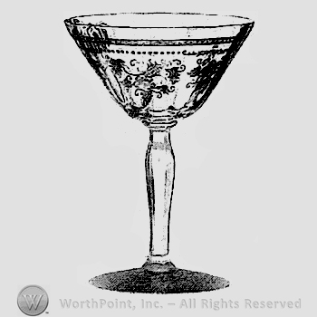 Glass pattern: Delphian; goblet.