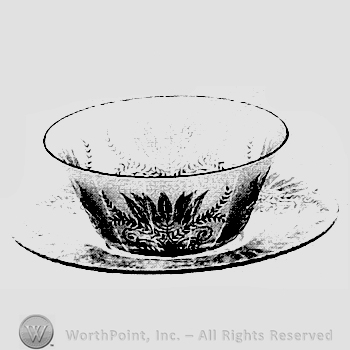 Glass pattern: Fern; plate and bowl.