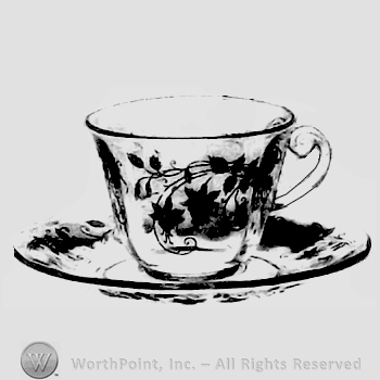Glass pattern: Fuchsia; plate and cup.