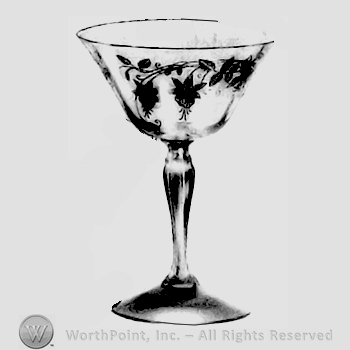 Glass pattern: Fuchsia; goblet.