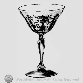 Glass pattern: Florentine; goblet.