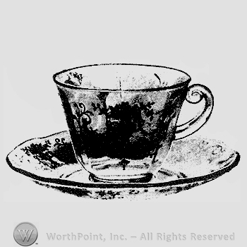 Glass pattern: Florentine; plate and cup.