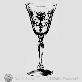 Glass pattern: Florentine; goblet.